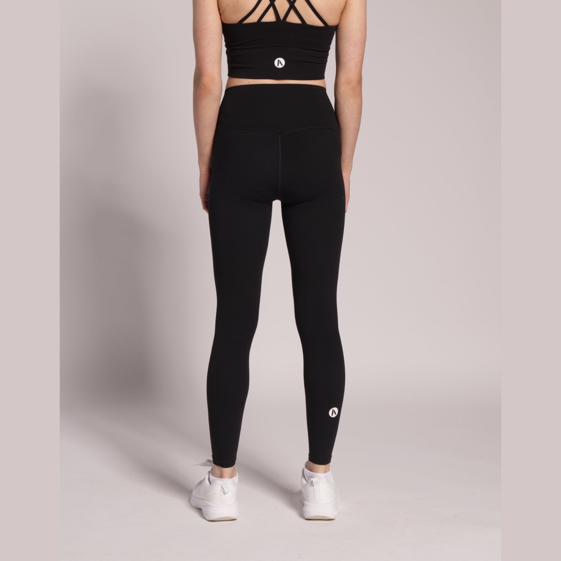 Women’s black workout leggings designed in Ireland